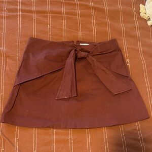 Elegant Red/Brown Wrap Skirt